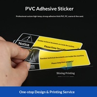 Autocollant d'avertissement adhésif double face en PVC dépoli, étiquette pour équipement de machine, film sérigraphié, autocollant pour panneau de commande PC
