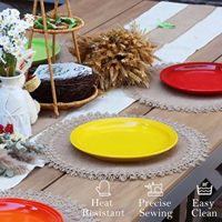Vente en gros de napperons ronds tissés en jute pour table à manger, napperons personnalisés en corde de jute naturelle en vrac pour mariage