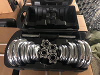Vente directe d'usine d'haltères réglables de haute qualité, ensemble d'haltères et de barres 3 en 1, 30 KG, 50 KG, équipement d'entraînement avec haltères