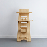 Table debout en bois assis debout bureau pliable panneau de meubles hauteur réglable pour la maison hôtel café bar meubles OEM