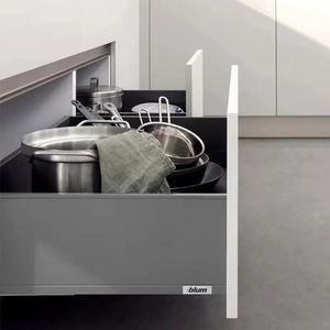 Proyecto de construcción Modular melamina MDF sin marco marfil gabinetes de cocina <span class=keywords><strong>Prodeco</strong></span> gabinetes de cocina para Proyecto de apartamento - Product Image 2