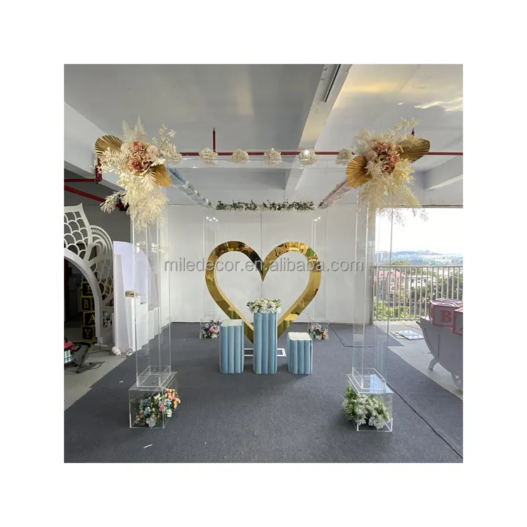 Большие привлекательные прозрачные акриловые свадебные цветы, украшение для акций