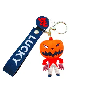 3D Nightmare Before Christmas PVC Key Chain,Sally Doll Car Keychain Pendant,Jack Skellington Soft PVC Keychain