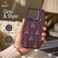 6 Designs Coque de Téléphone en Strass pour iPhone 16 17 18 Pro Max Luxe Cristal Scintillant Antichoc Fine Anti-Poussière