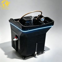 Bac à shampoing mobile pour soins capillaires, équipement de salon avec réservoir d'eau, circulation automatique de l'eau, température constante