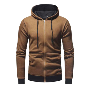 Cardigan d'hiver pour hommes Sweat à capuche doublé de style européen américain avec conception de paragraphe de base 100% coton pour la mode - Product Image 3