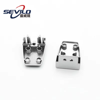 SEVILO SWL.1241 Pince de fixation supérieure pour cloison de bureau en alliage d'aluminium, alliage de zinc et verre acrylique, taille personnalisable, support métrique