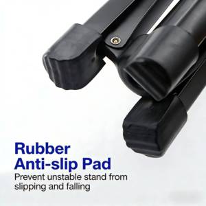 ขาตั้งโน้ตเพลงแบบพกพา พับได้ ปรับระดับได้ สีดำ ทำจากโลหะ ขนาดเล็ก สำหรับเครื่องดนตรีประเภทเครื่องสาย - Product Image 4