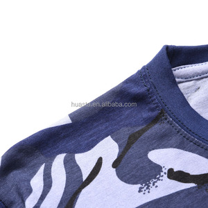 Tùy Chỉnh Bông Cvc <span class=keywords><strong>TC</strong></span> Người Đàn Ông Của T Áo Sơ Mi Ngoài Trời Màu Xanh Đen Đại Dương Ngụy Trang T-Shirt - Product Image 6