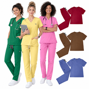 Uniformes de Enfermería de Primera Calidad con Etiqueta Privada a Precio de Fábrica, Conjuntos de Uniformes Quirúrgicos de Manga Corta con Cuello en V para Mujer, Ropa de Hospital - Product Image 5