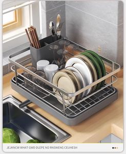 Étagère murale à double niveau pour ustensiles de cuisine, organiseur de comptoir pour bols et assiettes avec porte-fourchettes pour la cuisine - Product Image 4
