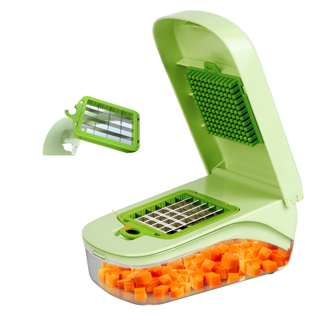 17-in-1 Multifunction Fruits and Vegetable Cutter Slicer Food Chopper Kitchen Mandoline Cheese Grater Effortless Onion Chopper