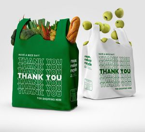 Nouveau sac de transport de t-shirt biodégradable d'amidon de maïs écologique sac d'épicerie de supermarché compostable - Product Image 1