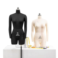 Forme de robe du haut du corps en mousse Mannequin factice femme modèle de couture de style support pour la couture pour adultes comprend des caractéristiques de bras de tête