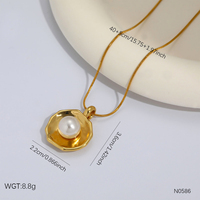 Collier minimaliste en acier inoxydable plaqué or 18 carats, pendentif goutte d'eau liquide, collier ras du cou pour femmes