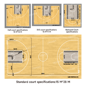 Piso Deportivo Antibacteriano Certificado por la FIBA, Hiperpermeable y Fácil <span class=keywords><strong>de</strong></span> Limpiar, para Competencia <span class=keywords><strong>Oficial</strong></span> y Construcción <span class=keywords><strong>de</strong></span> Canchas - Product Image 3