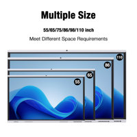 Tableau blanc interactif à écran tactile intelligent 4K de 75 pouces pour l'enseignement en conférence éducative, écran plat interactif
