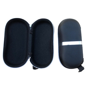 Estuche para gafas de sol en forma de U, negro con cremallera plateada, bolsa de almacenamiento para gafas, material de tela, primavera 2021 - Product Image 3