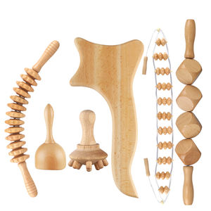 Juego de 2 Herramientas de Maderoterapia Portátiles, Color Azul-Rosa, Bastones de Masaje para Cuello, Empaquetados en Bolsa con Dos Piezas - Product Image 3