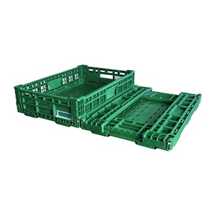 Linkind Plastic Vegetable Box Crates Collapsible Basket Folding Storage Box Crate LK604014W
