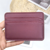 Portefeuille en cuir PU avec logo personnalisé, porte-cartes multi-poches cousu, étui pour carte d'identité, cadeau souvenir d'entreprise