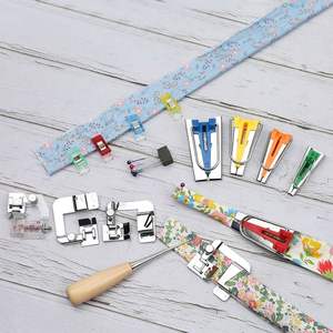 Kits d'outils pour la fabrication de <span class=keywords><strong>biais</strong></span> avec instructions, pied de presse-pied, aiguille à coudre, pinces, aiguilles à perles - pour la fabrication de <span class=keywords><strong>biais</strong></span> en tissu et les bandes de <span class=keywords><strong>biais</strong></span> pliées - Product Image 6
