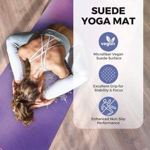 Tapis de yoga pliable en daim imprimé sur mesure, épaisseur 1,5 mm, antidérapant, en caoutchouc naturel, pour le yoga chaud - Product Image 3