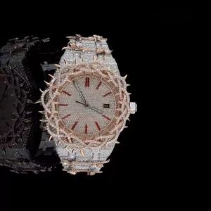 Reloj de Cuarzo Moissanite de Moda Exquisita, Acero Inoxidable, Diseño Elegante, Esfera con Gemas Brillantes de Alta Calidad - Product Image 2