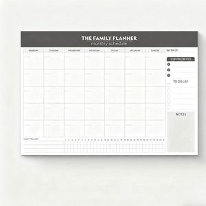 Planificateur familial multicolore à feuilles mobiles, bloc-notes mensuel, suivi des habitudes, liste de tâches, organisateur de gestion domestique, cadeau de productivité - Product Image 4