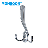Petits rails de suspension murale en alliage de zinc cintres de porte de rangement en métal pour garde-robe et crochets de salle de bain pour le rangement des vêtements