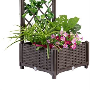 <span class=keywords><strong>Caja</strong></span> <span class=keywords><strong>de</strong></span> jardinera <span class=keywords><strong>de</strong></span> cama <span class=keywords><strong>de</strong></span> jardín con panel trelli para trepar cajas <span class=keywords><strong>de</strong></span> plantación <span class=keywords><strong>de</strong></span> flores y verduras - Product Image 2