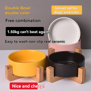 Alta Qualidade Pequena Cerâmica <span class=keywords><strong>Pet</strong></span> Bowl Garrafa Automática Em Forma de gato e Cachorro Tigela Usado para Interior e Viagem Tempo De Alimentação para Animais De Estimação - Product Image 3