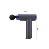 Pistola de Masaje Fascial Eléctrica para Fitness, Masajeador Muscular con Vibración Ligera y 4 Cabezales de Masaje y Batería de 2500mAh