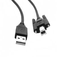 Câble d'imprimante USB 2.0 en cuivre, port carré, vis de fixation sécurisées, connecteurs mâles de type oreille