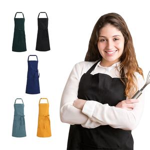 Tablier de cuisine imprimé en polyester, coton et lin, écologique, avec logo, pour restaurant, jardin, cuisine, avec poches - Product Image 1