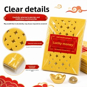 Billetes <span class=keywords><strong>de</strong></span> Joss Semielaborados Heaven Bank, perforados, pequeños, amarillos, con diseño <span class=keywords><strong>de</strong></span> moneda <span class=keywords><strong>de</strong></span> cobre, estilo <span class=keywords><strong>chino</strong></span>, origen Chongqing, bambú - Product Image 3