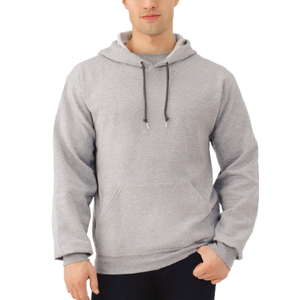 เสื้อฮู้ดดี้ผู้ชายผ้าฝ้ายแท้ 100% รับผลิตตามแบบ OEM เนื้อผ้าหนา แบบเรียบง่าย สไตล์โอเวอร์ไซส์ ส่งออกจากบังคลาเทศ - Product Image 6