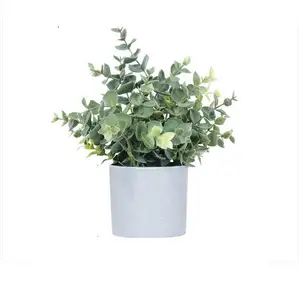 Beste Prijs Heetste Hoogte 7 Bladeren Kunstmatige Potplant Indoor Groene Plant