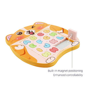Jouet éducatif pour enfants 2 en 1 bricolage planche à dessin dessin animé chien magnétique en plastique bloc coulissant <span class=keywords><strong>jeu</strong></span> <span class=keywords><strong>de</strong></span> Puzzle - Product Image 2