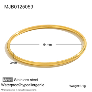 MICCI 18 Karat vergoldeter Edelstahl Anti Anlauf Schmuck Mode Hohl Einfach Trendy Wasserdicht Armreifen Armband - Product Image 3