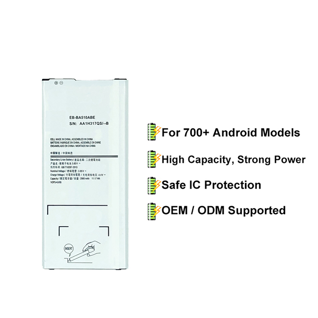 Original EB-BA510ABE Lithium Battery for Samsung Galaxy A510 A5 2016 A5100 A5108 A510F Smart Mobile Phones Battery