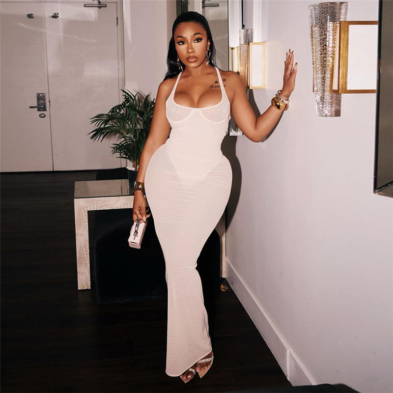 Sexy Maxi Dresses - Women Sex Wear Floor-Length V-Neck