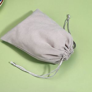 Bolsas de Terciopelo Suave con Cordón y Logotipo Impreso Personalizado, Bolsitas Pequeñas para Empaque de Regalos y Joyería - Product Image 3