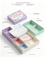 Boîte cadeau rigide artisanale écologique Morandi pour enfants, pour livres illustrés et papeterie - Personnalisable