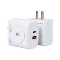 Chargeur rapide GaN 65W à 3 ports QC3.0 USB Type-C, adaptateur secteur mural pour montre connectée, téléphone portable, tablette