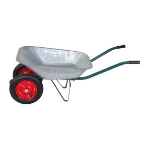 <span class=keywords><strong>Brouette</strong></span> légère et robuste avec plateau en acier galvanisé de 65 L, capacité de charge de 160 kg, 2 roues pneumatiques solides - Product Image 2
