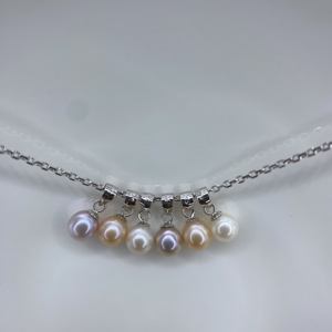 2025 pendentif en argent Sterling 925 de haute qualité 6-7mm 3A perle d'eau douce chaîne de brin à la mode pour cadeau de fête de fiançailles de mariage - Product Image 1