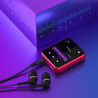 Reproductor de MP3 rojo portátil al por mayor de fábrica con altavoz incorporado reproductor de música Digital para niños estudiantes deportes y correr