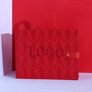 Custom Logo Embossed Handle <b>Eco</b>-Friendly Art Paper Rigid Box Sponge Lining for High Capacity Luxury Cosmetic Corporate Gifts - Product Image 2