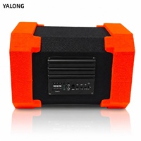 Subwoofer de voiture double unité 10 pouces 12V actif avec radiateur passif, haut-parleur de basses à double driver pour coffre arrière OEM ODM